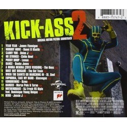 Kick-Ass 2 Ścieżka dźwiękowa (Various Artists) - Tylna strona okladki plyty CD