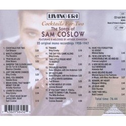 Cocktails For Two Ścieżka dźwiękowa (Various Artists, Sam Coslow) - Tylna strona okladki plyty CD