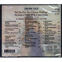 Have You Ever Seen a Dream Walking Ścieżka dźwiękowa (Mack Gordon, Harry Revel) - Tylna strona okladki plyty CD