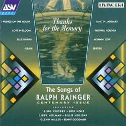 Thanks For The Memory Ścieżka dźwiękowa (Various Artists, Ralph Rainger) - Okładka CD