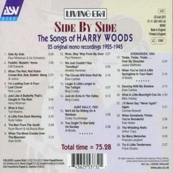 Side By Side Soundtrack (Various Artists, Harry Woods) - CD Trasero