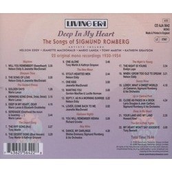 Deep In My Heart Trilha sonora (Various Artists, Sigmund Romberg) - CD capa traseira