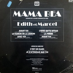 dith et Marcel Ścieżka dźwiękowa (Mama Bea and Charles Aznavour, Francis Lai) - Tylna strona okladki plyty CD