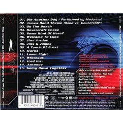 Die Another Day Ścieżka dźwiękowa (David Arnold) - Tylna strona okladki plyty CD