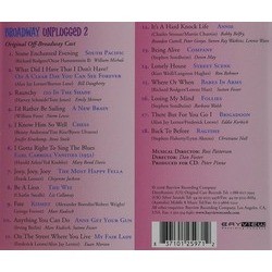 Broadway Unplugged 2 サウンドトラック (Various Artists, Various Artists) - CD裏表紙