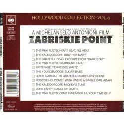 Zabriskie Point Ścieżka dźwiękowa (Various Artists, Jerry Garcia,  Pink Floyd) - Tylna strona okladki plyty CD
