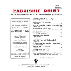 Zabriskie Point Ścieżka dźwiękowa (Various Artists) - Tylna strona okladki plyty CD