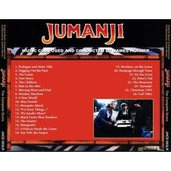 Jumanji サウンドトラック (James Horner) - CD裏表紙