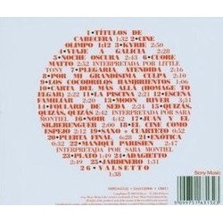 La Mala Educación Soundtrack (Alberto Iglesias) - CD Back cover
