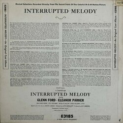 Interrupted Melody Ścieżka dźwiękowa (Original Cast, Adolph Deutsch) - Tylna strona okladki plyty CD