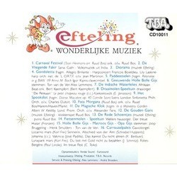 Wonderlijke Muziek Van De Efteling Ścieżka dźwiękowa (Various Artists) - Tylna strona okladki plyty CD