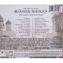 Der Barbier von Siberien サウンドトラック (Eduard Artemyev) - CD裏表紙