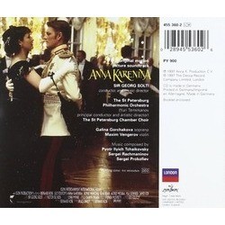 Anna Karenina Ścieżka dźwiękowa (Pyotr Ilyich Tchaikovsky, Sergei Prokofiev) - Tylna strona okladki plyty CD