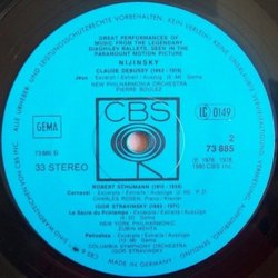 Nijinsky サウンドトラック (Various Artists) - CDインレイ