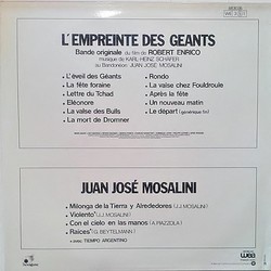 L'Empreinte des Géants Soundtrack (Gabriel Beytelmann, Juan José Mosalini, Astor Piazzola, Karl-Heinz Schäfer) - CD Back cover