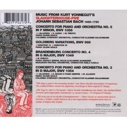 Slaughterhouse-Five Ścieżka dźwiękowa (Johann Sebastian Bach, Glenn Gould) - Tylna strona okladki plyty CD