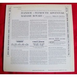 Ivanhoe / Plymouth Adventure / Madame Bovary Ścieżka dźwiękowa (Miklós Rózsa) - Tylna strona okladki plyty CD