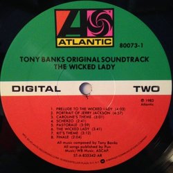 The Wicked Lady サウンドトラック (Tony Banks) - CDインレイ