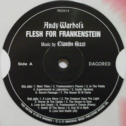 Andy Warhol's Flesh For Frankenstein Ścieżka dźwiękowa (Claudio Gizzi) - Tylna strona okladki plyty CD