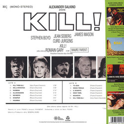 Kill! Ścieżka dźwiękowa (Jacques Chaumont, Berto Pisano) - Tylna strona okladki plyty CD