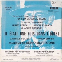 Il Etait une Fois dans l'Ouest サウンドトラック (Ennio Morricone) - CD裏表紙
