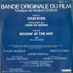 La Boum 2 Soundtrack (Vladimir Cosma, Cook da Books, Paul Hudson) - CD Back cover