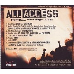 All Access: Front Row. Backstage. Live! Ścieżka dźwiękowa (Various Artists) - Tylna strona okladki plyty CD