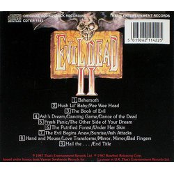 Evil Dead II Trilha sonora (Joseph LoDuca) - CD capa traseira