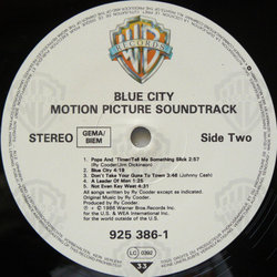 Blue City Soundtrack (Various Artists, Ry Cooder) - cd-cartula