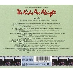 The Kids are Alright Soundtrack (The Who) - CD Back cover