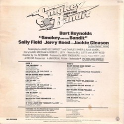 Smokey and the Bandit Soundtrack (Bill Justis, Jerry Reed) - CD Back cover