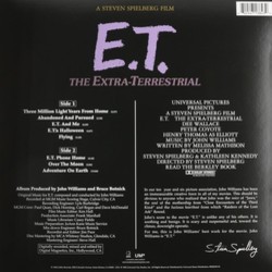 E. T. The Extra Terrestrial Soundtrack (John Williams) - CD Achterzijde