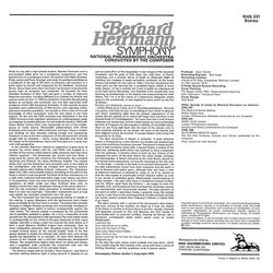 Symphony サウンドトラック (Bernard Herrmann) - CD裏表紙