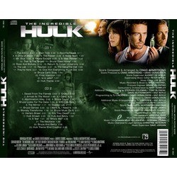 The Incredible Hulk Ścieżka dźwiękowa (Craig Armstrong) - Tylna strona okladki plyty CD