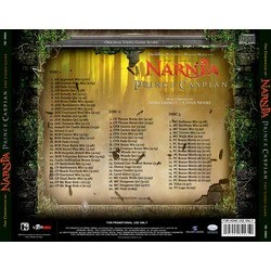 The Chronicles of Narnia: Prince Caspian Soundtrack (Mark Griskey, Lennie Moore) - CD Back cover