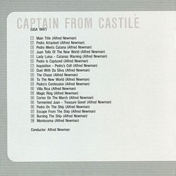 Captain from Castile サウンドトラック (Alfred Newman) - CD裏表紙