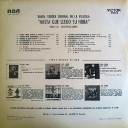 Hasta que Lleg su Hora Ścieżka dźwiękowa (Ennio Morricone) - Tylna strona okladki plyty CD