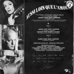 Aussi loin que l'amour Soundtrack (Sbastien Maroto) - CD Back cover