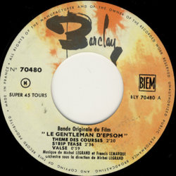 Le Gentleman d'Epsom Soundtrack (Michel Legrand, Francis Lemarque) - cd-inlay