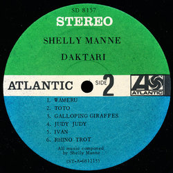 Daktari サウンドトラック (Shelly Manne, Henry Vars) - CDインレイ
