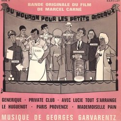 Du Mouron pour les Petits Oiseaux Soundtrack (Georges Garvarentz) - Cartula