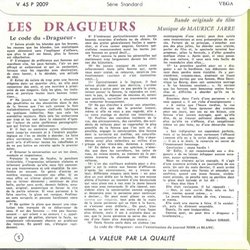Les Dragueurs Soundtrack (Maurice Jarre) - CD Back cover