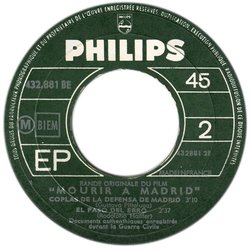 Mourir  Madrid Colonna sonora (Maurice Jarre) - cd-inlay