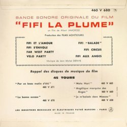 Fifi la Plume サウンドトラック (Jean-Michel Defaye) - CD裏表紙