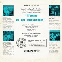 L'Eau  la bouche Ścieżka dźwiękowa (Serge Gainsbourg, Alain Goraguer) - Tylna strona okladki plyty CD