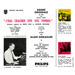 J'irai cracher sur vos Tombes Soundtrack (Alain Goraguer) - CD Back cover