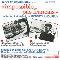 Impossible pas franais Soundtrack (Henri Bourtayre) - CD Back cover