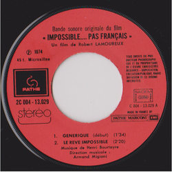 Impossible pas franais Ścieżka dźwiękowa (Henri Bourtayre) - wkład CD