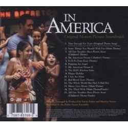 In America Ścieżka dźwiękowa (Various Artists, Gavin Friday, Maurice Seezer) - Tylna strona okladki plyty CD