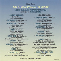 Back In Time...The Concert Experience Soundtrack (Various Artists, Dave Grusin, David Newman, Alan Silvestri) - CD Back cover